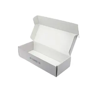 Belle boîte-cadeau de couleur blanche pure boîte d'emballage ondulée pour vêtements et chaussures