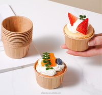 Vasos de Papel para Hornear con Borde Enrollado y Logotipo Personalizado, Resistentes al Aceite y a Altas Temperaturas, para Muffins y Pasteles