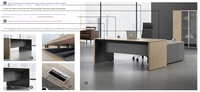 Usine de meubles de bureau, design moderne haut de gamme, bureau en forme de L pour directeur, PDG, patron, bureau de direction, bureaux de luxe