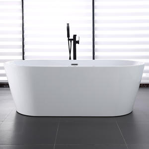 חופשי עומד 1.5 מ '/1.7 מ' ג 'קוזי ספא אקרילי לבן עם overflow ג' קוזי פנימי לשימוש חדר אמבטיה/מלון - Product Image 2