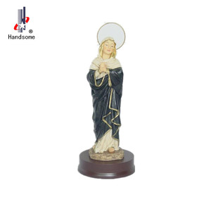 Estatua de regalo de arte cristiano-estatuilla de oración de <span class=keywords><strong>Santa</strong></span> <span class=keywords><strong>Rita</strong></span> escultura de poliresina de resina decoración del hogar recuerdo pintado modelo Navidad - Product Image 2