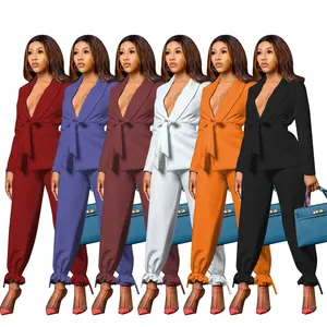 2022 Spring Fall Women Suits Office Formal Tuxedo Suit Female Two Piece Pants Set Ladies Office Wear Women's Suits