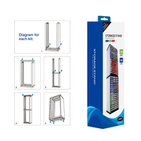 Vente en gros de supports de disques de jeux vidéo en acrylique transparent poli sur mesure, tour de rangement universelle pour la maison et le bureau
