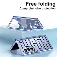 Coque de protection transparente anti-chute électroplaquée tendance pour Samsung Z Fold 7 (compatible FOLD6) – Meilleure vente