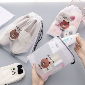 Bear-shaped Shoe Storage Bag 30x40cm Drawstring Dust Proof For Dorm Travel Outing - Product Image 1