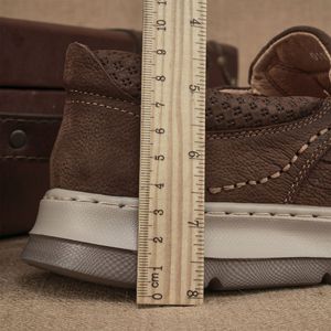 Mocassins pour hommes en cuir véritable à enfiler, bout rond, semelle extérieure en caoutchouc souple, semelle intermédiaire en EVA, toutes saisons - Product Image 2
