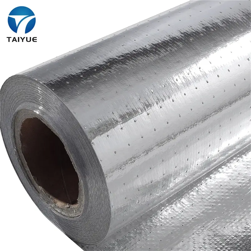 Double side thermal heat insulation aluminum foil fabric radiant barrier roof sheathing heat insulating foil