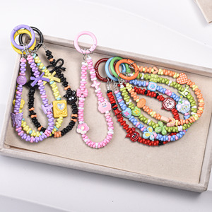 WOWEI Fashionable PVC Super Shiny Rhinestone Crossbody Wrist Phone Strap Outdoor Versatile Neck Case and Polyester Lanyard