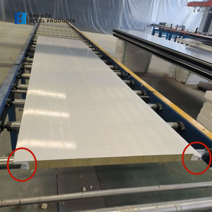 カスタムロックウール屋根サンドイッチパネル金属タイル耐火アルミ壁板倉庫工場工場建築資材 - Product Image 4