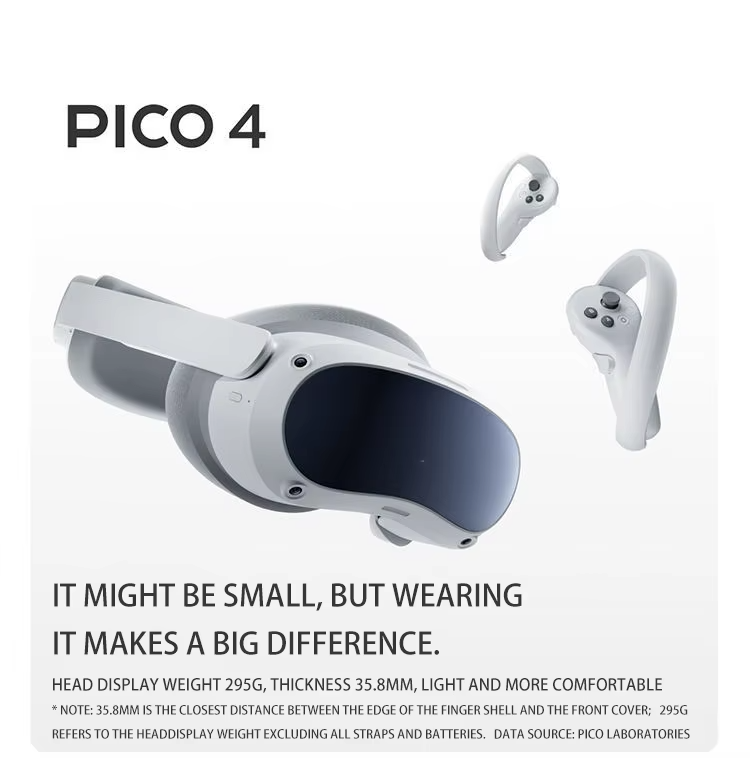 PICO 4 VR Headset - 8GB+256GB, 4K, 72hz/90hz, 6dof, 105 FOV