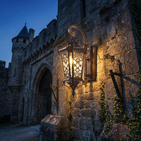Applique murale LED carrée vintage pour extérieur, étanche, en aluminium moulé et verre trempé, pour villa, porche, jardin