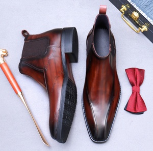 Chaussures habillées en cuir véritable de haute qualité pour hommes, imperméables, vente en gros pour la saison hivernale - Product Image 2