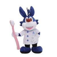 Jouet en peluche dentaire en coton PP à succès, jouet en peluche personnalisable d'un petit lapin dentiste, jouet en peluche dentiste lapin