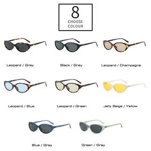 Lunettes de soleil ovales œil-de-chat rétro 2025 avec logo personnalisé, petite monture à rivets, protection UV400 pour hommes et femmes - Product Image 5