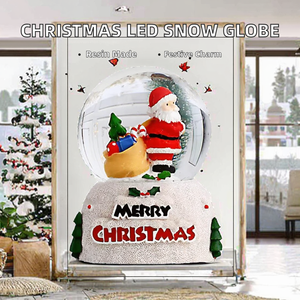 Anggo Kunstmatige Kerstcadeau Kristallen Water Sneeuwbol Kinderen Kleine Ornamenten Led Hars Glazen Bal - Product Image 2