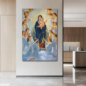 Vente en gros <span class=keywords><strong>de</strong></span> tableaux sur toile représentant la Vierge Marie avec Jésus-<span class=keywords><strong>Christ</strong></span> pour la décoration <span class=keywords><strong>de</strong></span> la maison - Product Image 3