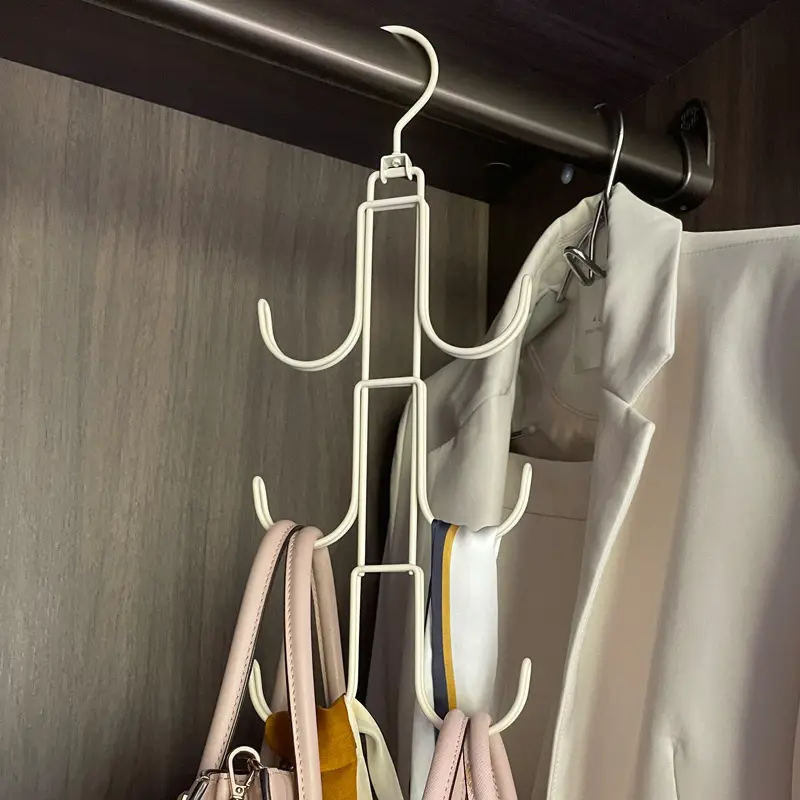 Hanging Storage Organizer Bag Hooks Metal Purse Handbag Swivel Hook Hanger For Handbag