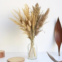 New Handi craft Natural Dry Flower Dekoration Zubehör Golden Silk Sedge Mandel Blumenstrauß für Abschluss Valentinstag