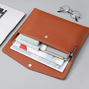 A6 Ví tập tin Túi PU da túi giấy tập tin Pouch với đóng cửa từ tùy chỉnh in logo tập tin thư mục phong bì túi tài liệu - Product Image 2