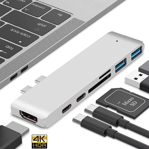 Adaptateur USB 3.1 Type-C vers HDM <span class=keywords><strong>Hub</strong></span> 4K Thunderbolt 3 USB C <span class=keywords><strong>Hub</strong></span> 3.0 TF SD pour <span class=keywords><strong>MacBook</strong></span> <span class=keywords><strong>Air</strong></span> 13 15 Pro 14 M4 M3 <span class=keywords><strong>M2</strong></span> M1 - Product Image 2