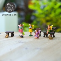 2.6 pouces Floral Fée Statue Ensemble Résine Floral Fée Sculpture Décoration 10Pcs Floral Fée Figurine Ensemble Cadeau Boîte Jardin Cadeau