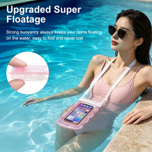 Étui étanche flottant anti-affaissement en TPU pour téléphone portable, design ondulé unique avec incrustation scintillante - Product Image 4