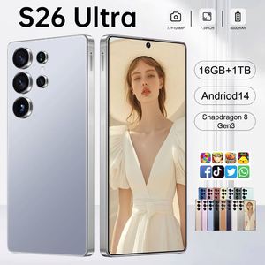 สมาร์ทโฟน Big Battery S26 ultra หน้าจอ 6.9 นิ้ว Octa Core ระบบปฏิบัติการ Android 14 แบตเตอรี่ 5000mAh รองรับซิมคู่ 4G Wi-Fi 5G กล้อง 108MP หน้าจอ 90Hz - Product Image 2