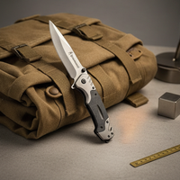 Couteau pliant 440C en gros avec manche en bois, prix d'usine pour la randonnée en plein air, le camping, l'usage domestique, couteau de poche EDC, support OEM