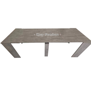 Hot Sales <strong>High</strong> <strong>Gloss</strong> Stretched Big Size Dining <strong>Table</strong> with Metal Base - Product Image 2