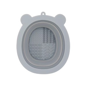Bear Shape Round <b>Silicone</b> Makeup Brush Cleaner Bowl Folding Washing Powder Puff Cleaning Pad Cosmetic Beauty <b>Tool</b> for Home Use - Product Image 6