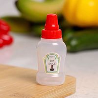 Mini-bouteilles à sauce anti-fuite en plastique de qualité alimentaire, portables, pour boîte bento, sauce soja, vinaigrette, lot de 2