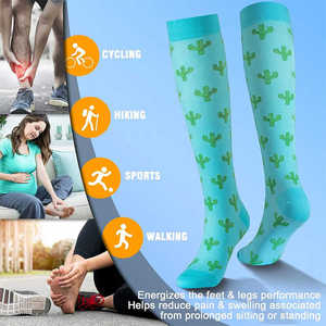 <span class=keywords><strong>Chaussettes</strong></span> <span class=keywords><strong>de</strong></span> course à haute compression pour genou <span class=keywords><strong>de</strong></span> sport élastique à la mode pour femmes Coussin <span class=keywords><strong>de</strong></span> fitness athlétique Conception <span class=keywords><strong>de</strong></span> confort Logo du corps - Product Image 5