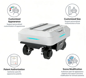 Nuevo Chasis Robótico AGV Omnidireccional Todoterreno con Capacidad de Carga de 120 kg, Base Móvil 4WS para Logística, Restaurantes, Inspección en Comercios - Product Image 5