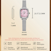 SK rose perle cadran montres femmes montre-bracelet de luxe élégant femme cadeau dames boîtier carré minimalisme femmes montres à Quartz