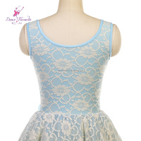 Nouvelle Robe de Ballet Romantique Longue en Dentelle Bleu Pâle 26333 pour Spectacle Scénique et Danse de Groupe
