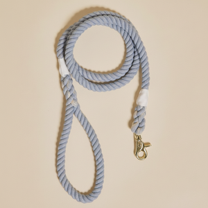 Laisse en corde bleu ciel pour chiens, laisse en corde teinte naturellement - Product Image 1