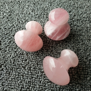 La mejor calidad de cuarzo rosa Natural gua sha masaje herramienta de forma de seta Bar belleza <span class=keywords><strong>desguace</strong></span> Guasha - Product Image 6