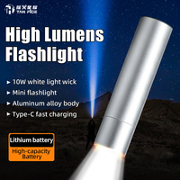 Nouveautés, mini lampe torche ultra-lumineuse en alliage d'aluminium avec dispositif d'allumage intégré, lampe torche rechargeable d'urgence pour l'extérieur