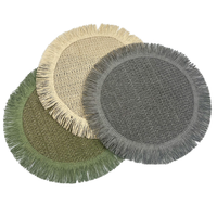 Minister papier Stoff Quaste Tischset rutsch feste Vintage Wärme isolierung Untersetzer 5mm Esstisch Restaurant Platte minimalist isch