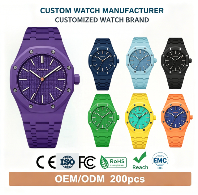 Unisex Luxury Quartz Watch with Stainless Steel Band Silicone Case Waterproof Design for Daily Use