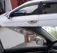 NASIDO MS14 Film jendela mobil perlindungan privasi, lapisan kaca mobil warna perak/hitam