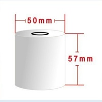 Rouleaux thermiques blancs en pâte de bois 100% avec mandrin plastique, largeur 57mm 80mm, longue conservation pour caisses enregistreuses, magasins et supermarchés