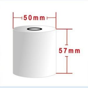 Rouleaux thermiques pour caisse enregistreuse en papier 100% pâte de bois avec noyau en plastique de 57 mm et 80 mm de largeur pour imprimer les reçus de magasin et de supermarché - Product Image 5