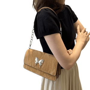 25 Bolsos de Hombro de Cadena Individual con Diseño de Mariposa, Bolsos de Mano de Cuero PU para Mujer, Bolsos de Moda al por Mayor - Product Image 3