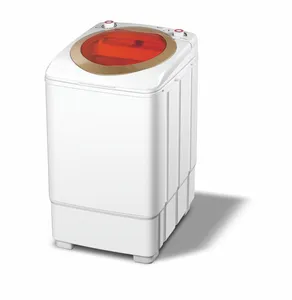 Penggunaan rumah sampel gratis 9Kg kapasitas cuci Semi otomatis mesin cuci bak tunggal murah dengan bak kembar dan penutup kaca