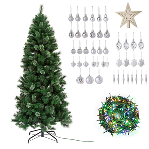 Cây thông Noel nhân tạo cao cấp, kích thước 6ft/7ft/8ft, mẫu mới năm 2025, dùng trang trí lễ hội, có chân đế. - Product Image 6