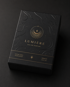 Premium <b>Black</b> Drawer Perfume Packaging <b>Box</b> with UV Embossing and Gold Foil Logo with EVA Insert - Product Image 2