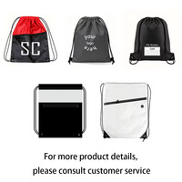Sac de rangement portable à cordon de serrage pour voyage en plein air, sac à dos de sport en polyester imperméable, vente en gros