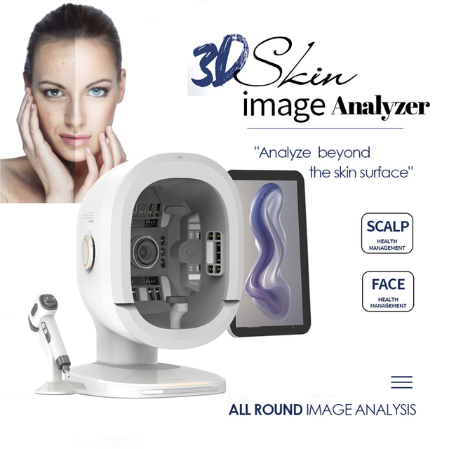 Z 3D AI Skin Analyzer Machine with 8 Spectrum HD Camera Smart Report Facial Analysis Device Detector Scanner Dermatoscope OEM