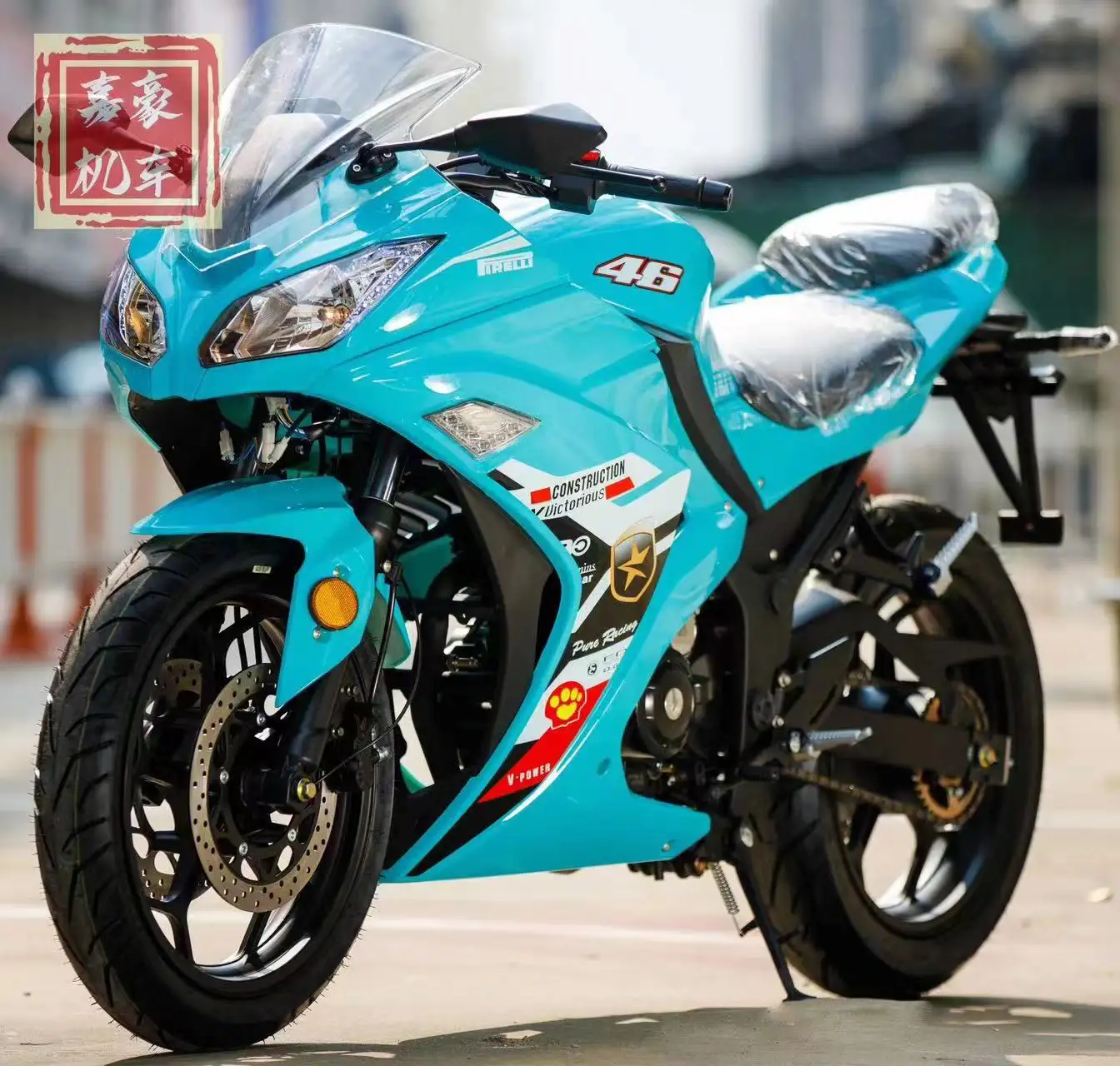 Ninja Motorrad Sportwagen 200cc und 400cc Zweizylinder wasser gekühlte Bewegungs apparate Horizon Party Country Quad Spray Hoch leistungs C.